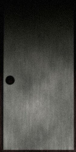 a greyscale image of a door.